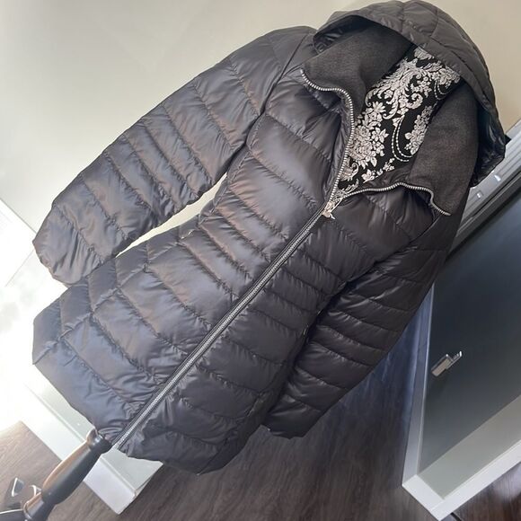 Marc New York Sweater-Weight Quilted Jacket with Premium Down-GUNMETAL-Small - Picture 3 of 4